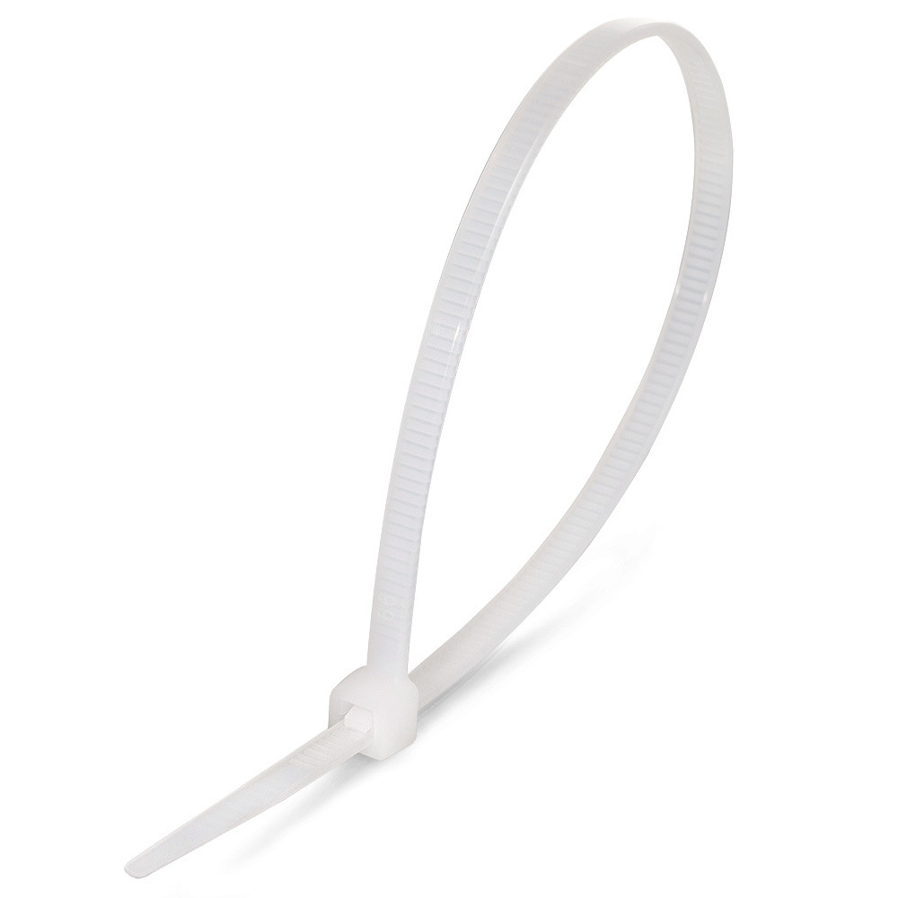 Белая нейлоновая кабельная стяжка (хомут) КСС для крепления проводов и кабелей